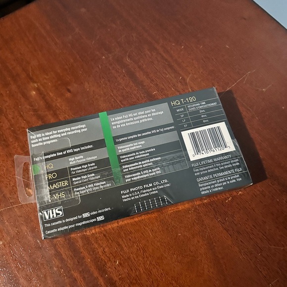 Fuji HQ120 Blank VHS Tape (1) New Sealed 6 Hours Multi Purpose Videotape - Picture 10 of 11